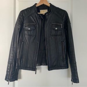 Michael Kors Leather Moto Jacket